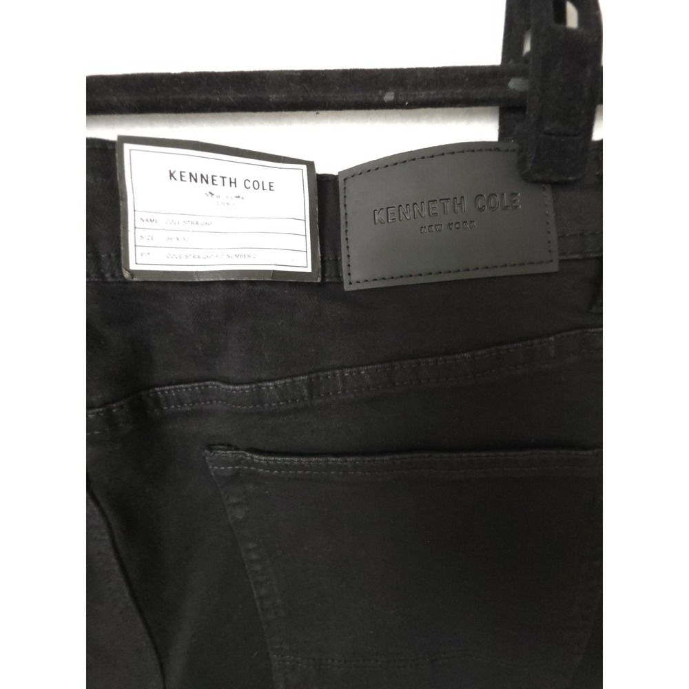 Kenneth Cole Mens Straight Fit Number 2 Jeans Black 36x32 Stretch NWT - Picture 10 of 11